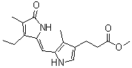 CAS 登录号：13129-05-0, (Z)-5-[(3-乙基-1,5-二氢-4-甲基-5-氧代-2H-吡咯-2-亚基)甲基]-4-甲基-1H-吡咯-3-丙酸甲酯