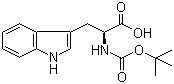 structure of CAS# 13139-14-5, N-叔丁氧羰基-L-色氨酸