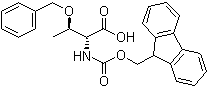 structure of CAS# 131545-63-6, N-[(9H-Fluoren-9-ylmethoxy)carbonyl]-O-(phenylmethyl)-D-threonine