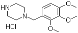 structure of CAS# 13171-25-0, 盐酸曲美他嗪