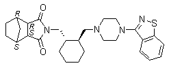 structure of CAS# 1318074-27-9, (3aR,4R,7S,7aS)-2-[[(1S,2S)-2-[[4-(1,2-苯并异噻唑-3-基)-1-哌嗪基]甲基]环己基]甲基]六氢-4,7-甲桥-1H-异吲哚-1,3(2H)-二酮