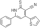 CAS 登录号：131841-89-9, 1,2-二氢-6-苯基-4-(2-噻吩基)-2-硫代-3-吡啶甲腈