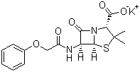 CAS 登录号：132-98-9, 青霉素 V 钾, 3,3-二甲基-7-氧代-6-(2-苯氧基乙酰胺基)-4-硫-1-氮杂双环[3.2.0]庚烷-2-羧酸钾盐
