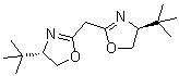 structure of CAS# 132098-54-5, 双((4S)-4-叔丁基-4,5-二氢恶唑-2-基)甲烷