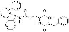 structure of CAS# 132388-60-4, N-Cbz-N'-三苯甲基-L-谷氨酰胺