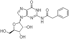 structure of CAS# 132628-16-1, N2-苯乙酰鸟苷
