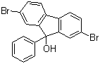 structure of CAS# 132717-37-4, 2,7-二溴-9-苯基-9H-9-羟基芴
