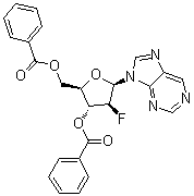 structure of CAS# 132723-01-4, 9-(3,5-二-O-苯甲酰基-2-脱氧-2-氟-beta-D-阿拉伯呋喃糖基)-9H-嘌呤