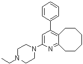 CAS 登录号：132810-75-4, 2-(4-乙基-1-哌嗪基)-5,6,7,8,9,10-六氢-4-苯基环辛四烯并[b]吡啶