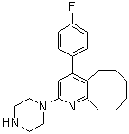 CAS # 132811-84-8, Blonanserin C, 4-(4-Fluorophenyl)-5,6,7,8,9,10-hexahydro-2-(1-piperazinyl)cycloocta[b]pyridine