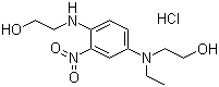 CAS # 132885-85-9, HC Blue 12, 4-[N-Ethyl-N-(2-hydroxyethyl)amino]-1-(2-hydroxyethyl)amino-2-nitrobenzene hydrochloride, 2-[[4-[Ethyl(2-hydroxyethyl)amino]-2-nitrophenyl]amino]ethanol hydrochloride