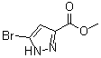structure of CAS# 1328893-17-9, 5-Bromo-1H-pyrazole-3-carboxylic acid methyl ester