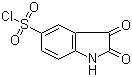 structure of CAS# 132898-96-5, 2,3-Dioxo-2,3-dihydro-1H-indole-5-sulfonyl chloride