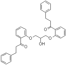 CAS # 1329643-40-4, 1-[2-[2-Hydroxy-3-[2-(3-phenylpropanoyl)phenoxy]propoxy]phenyl]-3-phenylpropan-1-one