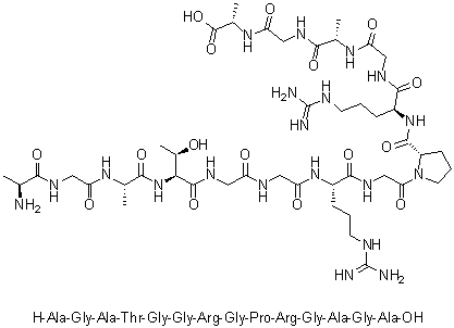 CAS # 1330060-68-8, L-Alanylglycyl-L-alanyl-L-threonylglycylglycyl-L-arginylglycyl-L-prolyl-L-arginylglycyl-L-alanylglycyl-L-alanine