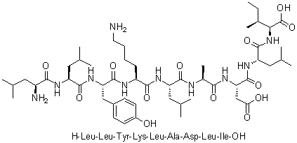 CAS # 1330061-06-7, L-Leucyl-L-leucyl-L-tyrosyl-L-lysyl-L-leucyl-L-alanyl-L-alpha-aspartyl-L-leucyl-L-isoleucine