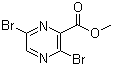 structure of CAS# 13301-04-7, 3,6-Dibromopyrazine-2-carboxylic acid methyl ester
