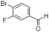 structure of CAS# 133059-43-5, 4-Bromo-3-fluorobenzaldehyde