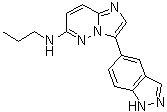 structure of CAS# 1333377-65-3, 3-(1H-Indazol-5-yl)-N-propylimidazo[1,2-b]pyridazin-6-amine