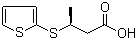 structure of CAS# 133359-80-5, (S)-3-(2-噻吩基硫基)丁酸
