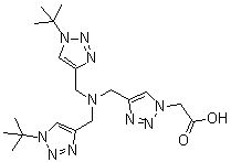 structure of CAS# 1334179-85-9, 2-[4-[(双[(1-叔丁基-1H-1,2,3-三唑-4-基)甲基]氨基)甲基]-1H-1,2,3-三唑-1-基]乙酸