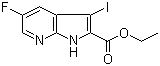 CAS # 1334499-86-3, 5-Fluoro-3-iodo-1H-pyrrolo[2,3-b]pyridine-2-carboxylic acid ethyl ester