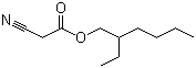 structure of CAS# 13361-34-7, 2-Ethylhexyl cyanoacetate