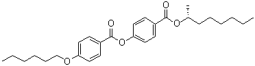 structure of CAS# 133676-09-2, 4-(己氧基)-苯甲酸 4-[[[(1R)-1-甲基庚基]氧基]羰基]苯基酯