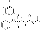 CAS 登录号：1337529-56-2, N-[(R)-(2,3,4,5,6-五氟苯氧基)苯氧基亚膦酰基]-L-丙氨酸异丙酯