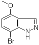 structure of CAS# 1337879-62-5, 7-溴-4-甲氧基-1H-吲唑