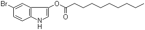 structure of CAS# 133950-71-7, 癸酸 5-溴-1H-吲哚-3-酯