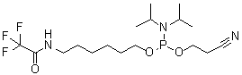 structure of CAS# 133975-85-6, N,N-二(异丙基)氨基亚膦酸 2-氰基乙基 [6-[(2,2,2-三氟乙酰基)氨基]己基]酯