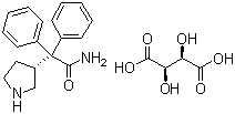 structure of CAS# 134002-26-9, 3-(S)-(1-甲酰胺基-1,1-二苯基甲基)吡咯烷-L-酒石酸盐