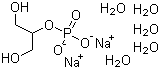 structure of CAS# 13408-09-8, beta-磷酸甘油酯二钠盐五水合物
