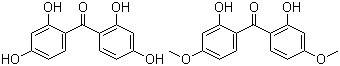 CAS # 1341-54-4, Benzophenone-11, 2,2'4,4'-Tetrahydroxybenzophenone and 2,2'-dihydroxy-4,4'-dimethoxybenzophenone