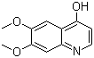 structure of CAS# 13425-93-9, 4-羟基-6,7-二甲氧基喹啉