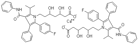 structure of CAS# 134523-03-8, 阿托伐他汀钙