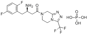 structure of CAS# 1345822-87-8, 4-Desfluoro Sitagliptin