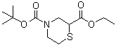structure of CAS# 1346597-50-9, N-叔丁氧羰基-2-硫代吗啉羧酸乙酯
