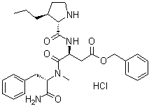 structure of CAS# 134676-16-7, 反式-3-丙基-L-脯氨酰-L-alpha-天冬氨酰-Nalpha-甲基-L-苯丙氨酰胺苄酯单盐酸盐