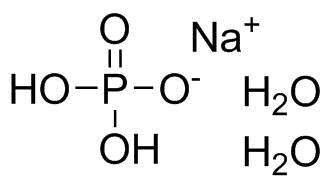 Sodium dihydrogen phosphate dihydrate molecular structure (CAS 13472-35-0)