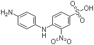 CAS # 135-11-5, 4-(4-Aminoanilino)-3-nitrobenzenesulphonic acid, 4-Amino-2'-nitrodiphenylamine-4'-sulfonic acid, 4-[(4-Aminophenyl)amino]-3-nitrobenzenesulfonic acid