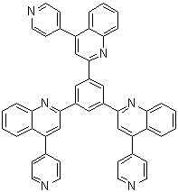 CAS # 1350742-68-5, 1,3,5-Tris(4-pyridinquinolin-2-yl)benzene, 2,2',2''-(1,3,5-Benzenetriyl)tris[4-(4-pyridinyl)quinoline