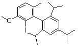 structure of CAS# 1351403-03-6, 2-Iodo-3-methoxy-6-methyl-2',4',6'-tris(1-methylethyl)-1,1'-biphenyl