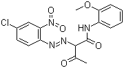 CAS 登录号：13515-40-7, 颜料黄 73, 2-[(4-氯-2-硝基苯)偶氮]-N-(2-甲氧基苯基)-3-氧代丁酰胺