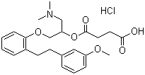 CAS 登录号：135159-51-2, 盐酸沙格雷酯, (+/-)-2-(二甲胺基)-1-{[2-(3-甲氧基苯基)苯氧基]甲基}乙基丁二酸单酯盐酸盐