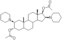 structure of CAS# 13529-31-2, (2b,3a,16b,17b)-2,16-双(哌啶基)-3,17-二乙酰氧基-5-雄甾烷
