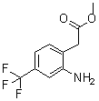 structure of CAS# 13544-08-6, 2-氨基-4-(三氟甲基)苯乙酸甲酯