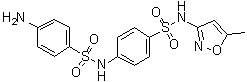 structure of CAS# 135529-16-7, 4-氨基-N-[4-[[(5-甲基-3-异恶唑基)氨基]磺酰基]苯基]苯磺酰胺