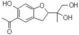 CAS 登录号：135531-75-8, 1-[2-(1,2-二羟基-1-甲基乙基)-2,3-二氢-6-羟基-5-苯并呋喃基]乙酮